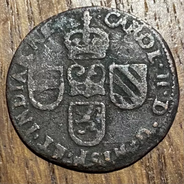 Pièce Liard Charles Ii D’espagne 1692 (807) Duchė De Brabant. Pays Bas Espagnol