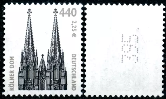 Bund SWK DN mit wenig Melierfasern, Einzelmarke mit Nr, MiNr 2206 Y,  ** MNH