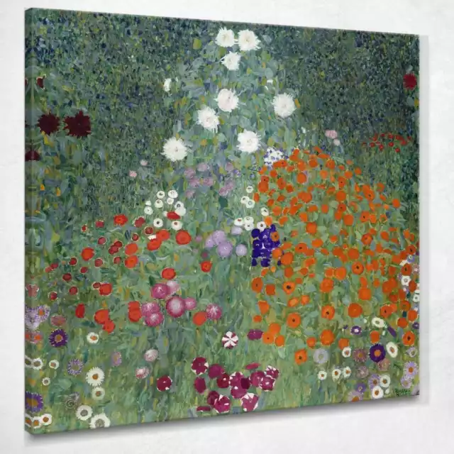 Landhausgarten mit Sonnenblumen Klimt Gustav Bilddruck auf Leinwand KG16