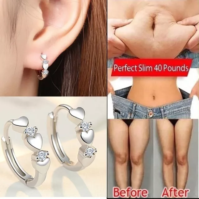 Earrings Therapy Weight Acupoints Pair Slimming Ear Slim Magnetic Loss Stud B ZF