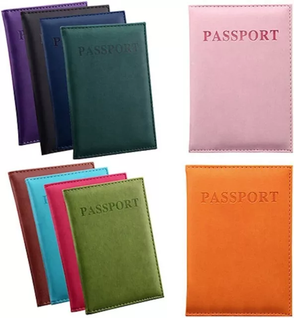 Passport Holder Protector Cover Wallet PU Leather Travel European United Kingdom