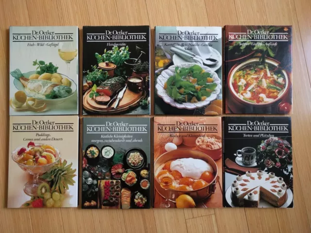 Dr Oetker Kuchen-Bibliothek complete collection German recipe cookbook 8 volumes