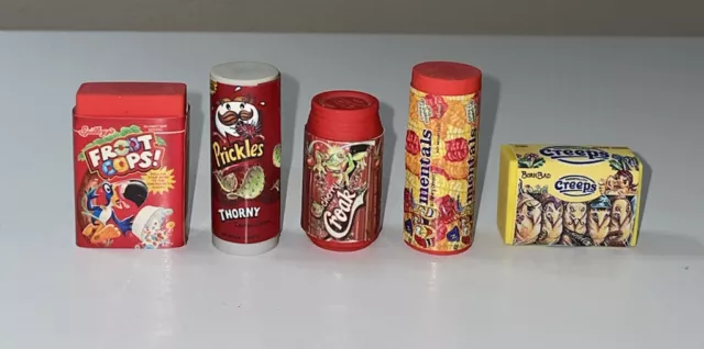 5 2011 Topps Wacky Packages Erasers Eraser Minis Series 1 and 2 Prickles Creeps+
