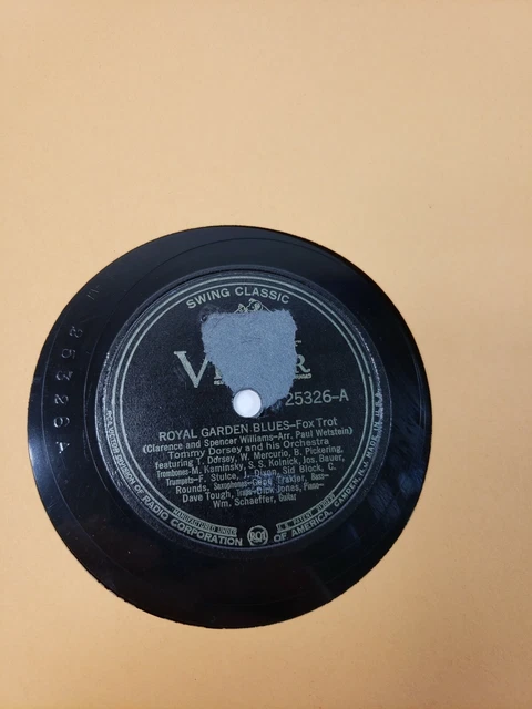 VICTOR 25326 Tommy Dorsey and his Orch 78rpm Royal Garden Blues / Jada VG+ A5