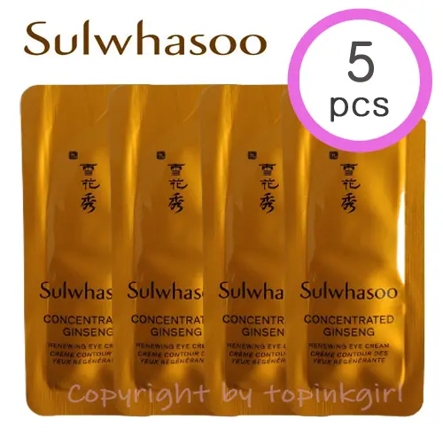 5 piezas crema para ojos renovadora de ginseng concentrada Sulwhasoo, nueva, antiarrugas