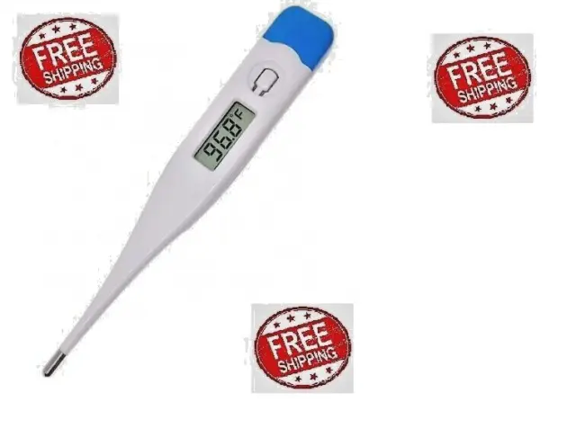 Thermomètre numérique Oral LCD pour fièvre, pour adultes, bébés et enfants,...