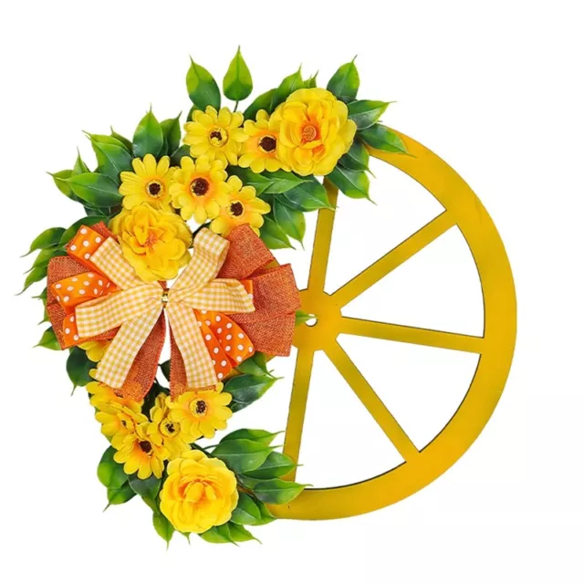 2024 Spring Wreath and Wheel Decoration for Front Door Wall Window Festival7700