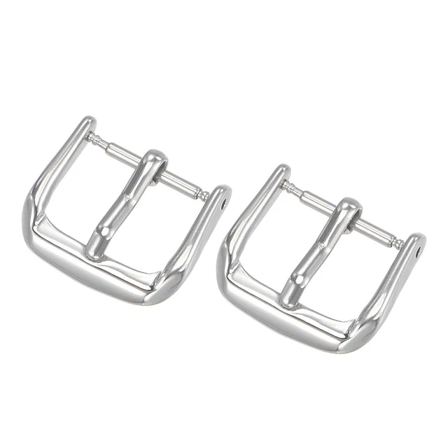 Orologio Cinturino Fibbia,Acciaio 316 Acciaio Lucido,Argento per 14mm 2pz