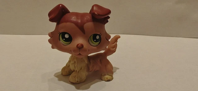 Figurine Littlest Pet Shop LPS N°744, Chien Berger Allemand, Hasbro Authentique