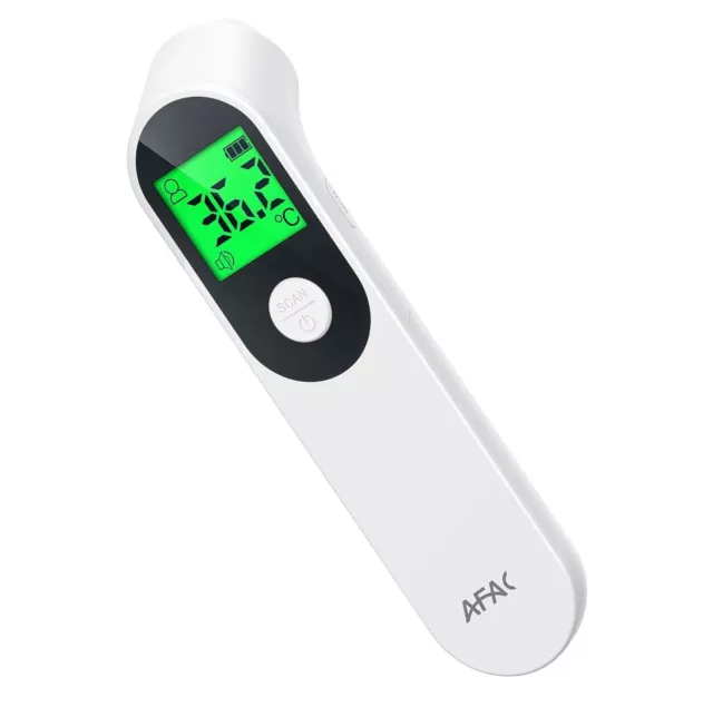 Fieberthermometer digital kontaktlos Infrarot Stirn Objekt Baby weiß C und F NEU