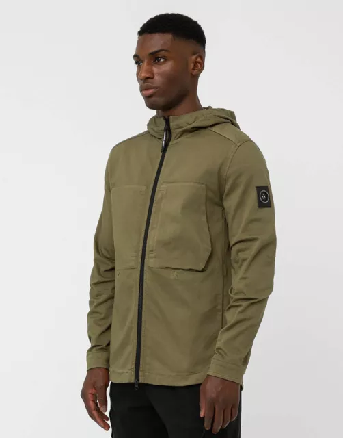 MARSHALL ARTIST JACKET Battalgia Mens Overshirt Hooded Full Zip in Olive Green 84.99 PicClick UK