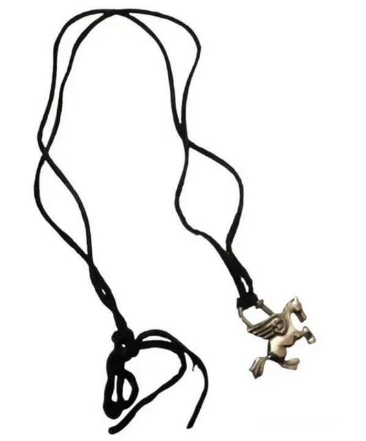 Hermes Necklace Pegasus Scadena Silver Hand Carved Choker