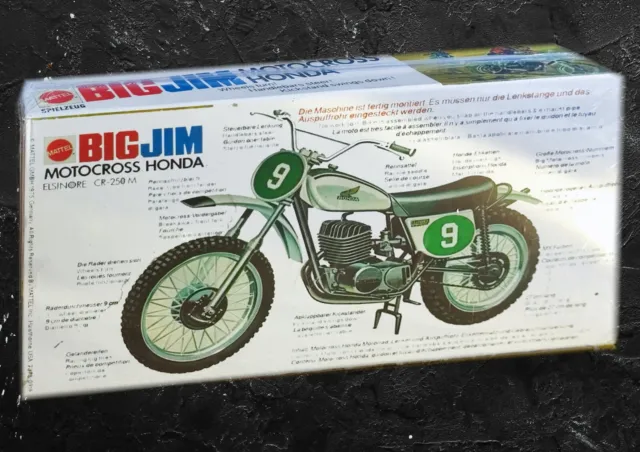 🥇 BIG JIM MATTEL 💪 MOTO HONDA ELSINORE 💪 No.7373 1976 ☆ customBOX ☆ COMPLETO! 3