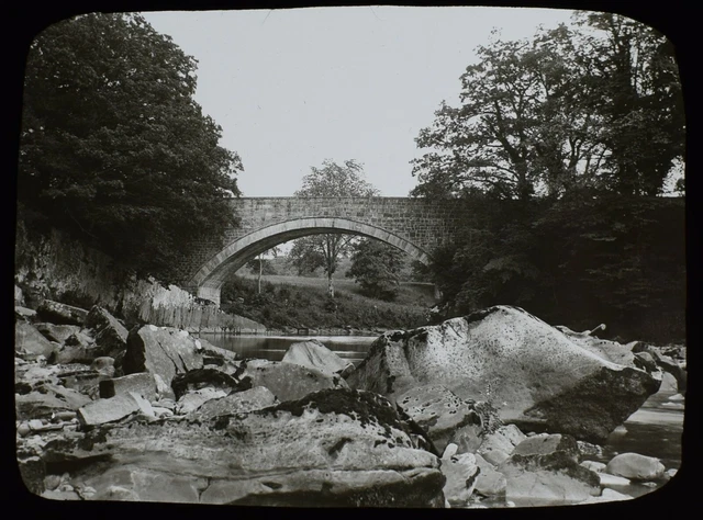 ANTIQUE Magic Lantern Slide PENTON BRIDGE CUMBRIA C1900 PHOTO ENGLAND