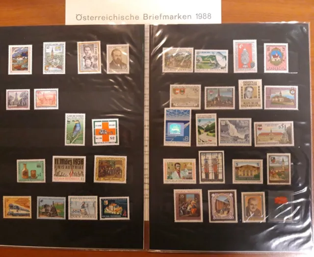 1988 Austria libro ufficiale dei francobolli, tutte le emissioni,MNH** cpl*