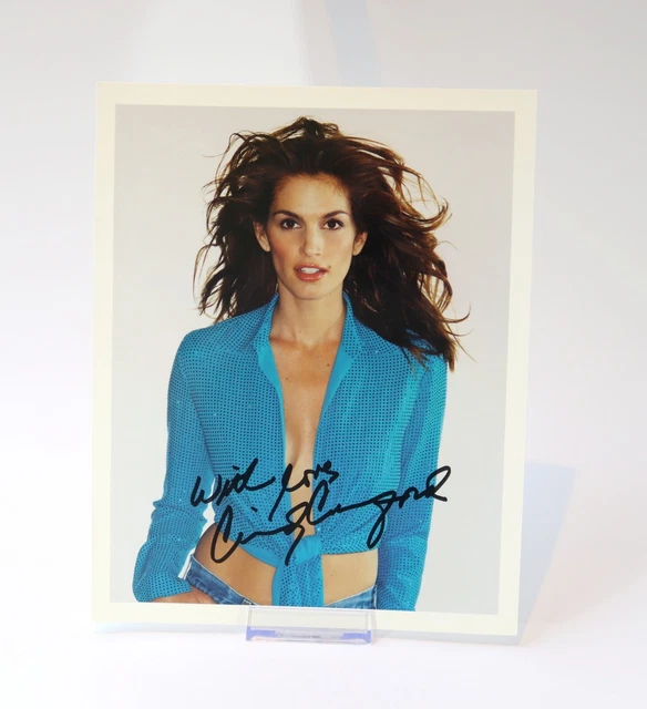 Cindy Crawford SUPERMODEL Hand Signed Autographed Photo 10x8 With Providence