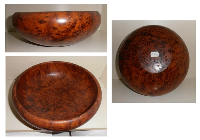 Kinaree Ciotola in legno di radice con foglia incorporata, in legno di
