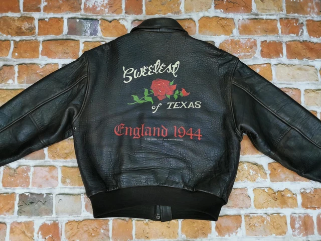AVIREX USA A2 Vintage Veste en Cuir Sweetest De Texas 1944 England