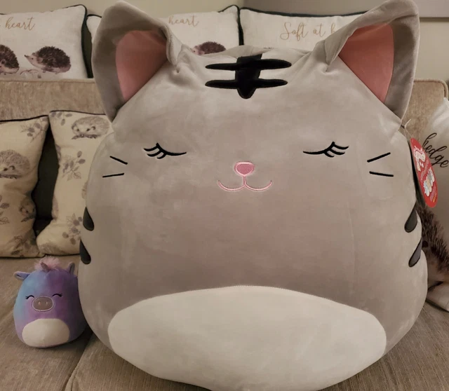 SQUISHMALLOWS JUMBO ORIGINAL Tally The Grey Tabby 60Cm 24 Inch