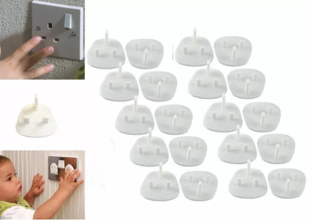 25 Baby Child Safety UK Plug Socket Covers Protector Guard Mains Electric Insert