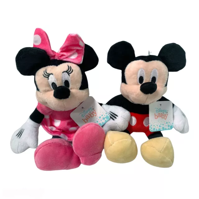 Disney Baby 10 Inch Mickey Mouse and Minnie Mouse Plush Toy Set