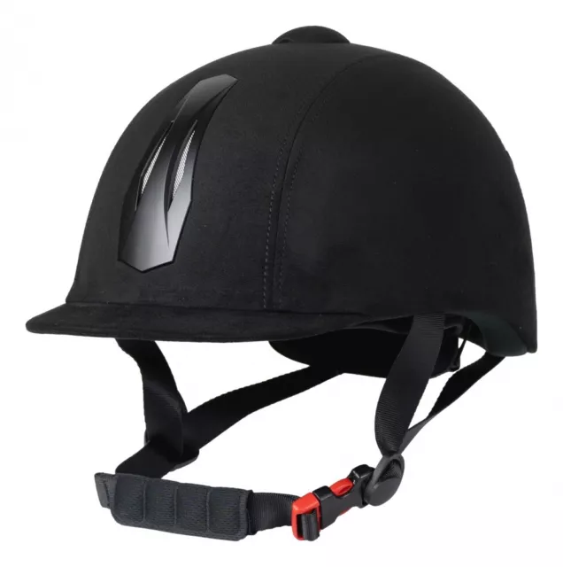 Reithelm Reiterkappe Reitkappe Reiterhelm Focus Lazura Samt schwarz 52-61 cm