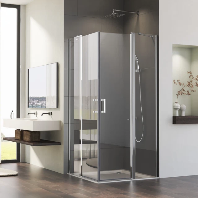 VidaXL Duschwand Für Walk-In Dusche – ESG-Sicherheitsglas Matt Schwarz, 90x195 Cm – Verstellbar, Einfach Zu Reinigen
