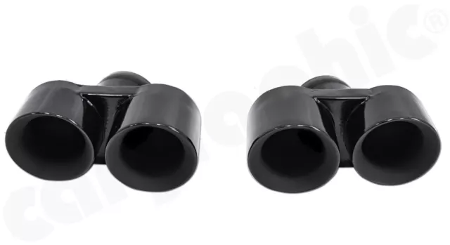 CARGRAPHIC Modena Terminale Sport 89mm Nero Lucido-Ema per 997-.2 Turbo/Turbo S