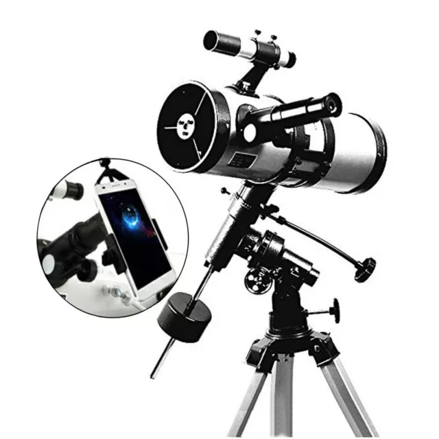 Visionking 114 1000 mm EQ Equatorial  Astronomical Telescope Phone Adapter