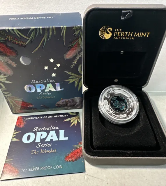 2014 Australia Opal Series - The Wombat - 1oz .999 Silver Proof Coin