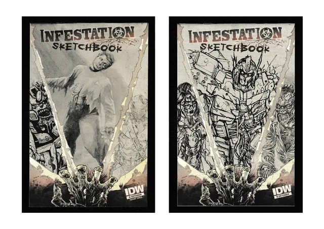 Infestation Sketchbook 0 RI Variant A & B Star Trek Transformers GI Joe IDW 2011