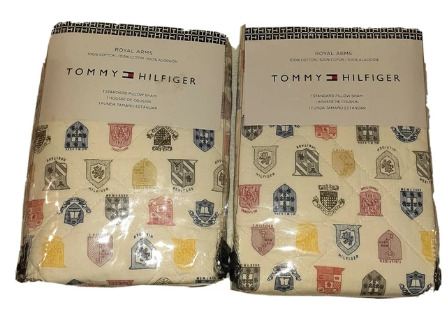 Tommy Hilfiger 2 Standard Pillow Shams New In Package Royal Arms