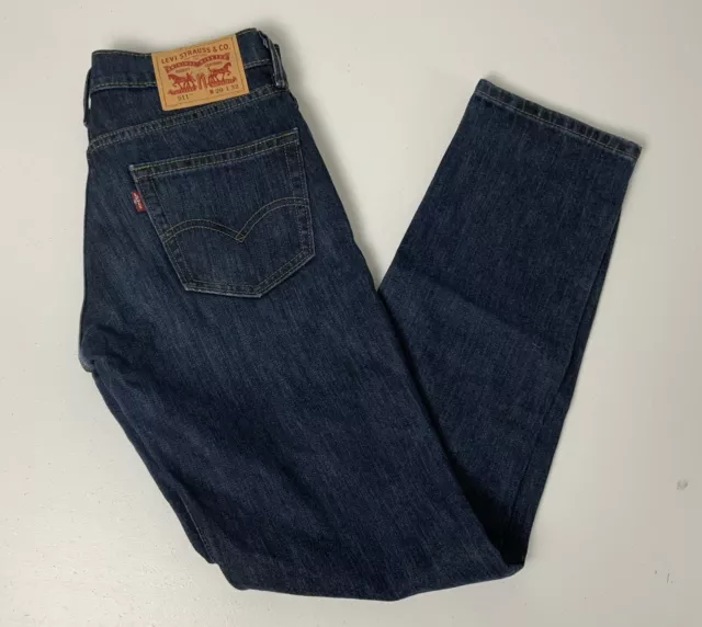 LEVI’S MEN’S 511 Slim Fit Jeans Dark Wash 29x32 (Actual 30x30.5 ...