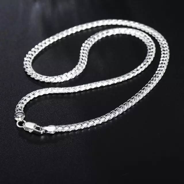 Sterling Pure Silver Luxury Brand Design Noble Necklace Chain for Woman &men New