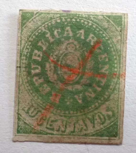 Argentina / Classic Stamp  1862 / 10 Centavos