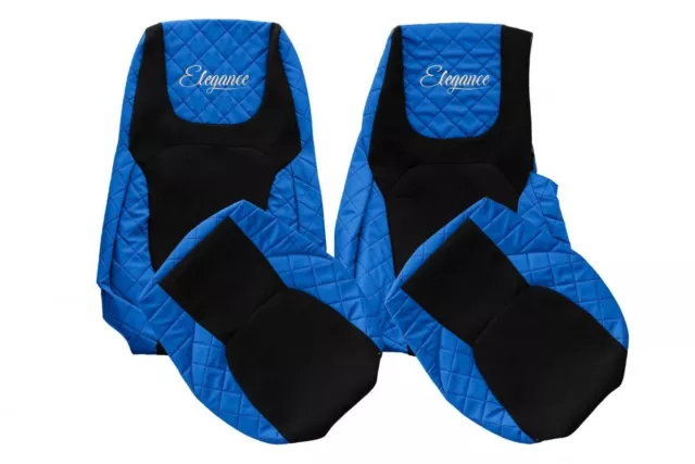 Liners Foderine Cuir Écologique Bleu pour DAF XF Xg + Passager Pliable No Tavolo