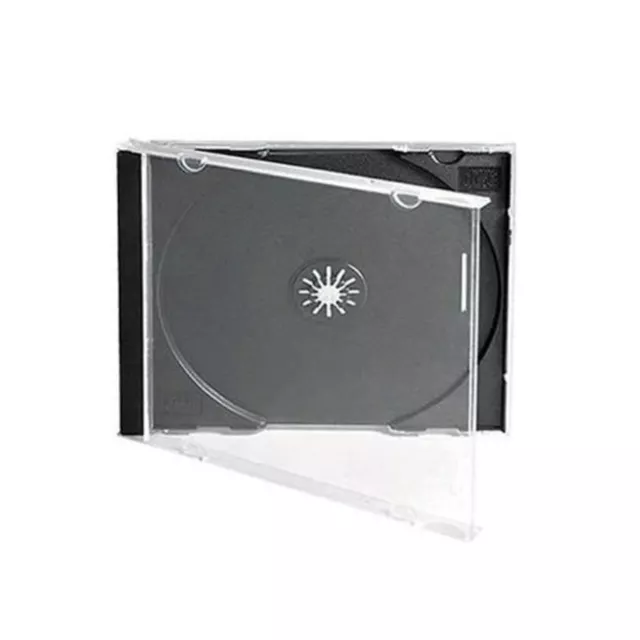 20 x Single CD Jewel Cases Black Tray 10mm Standard Holds 1 Disc Replacement New
