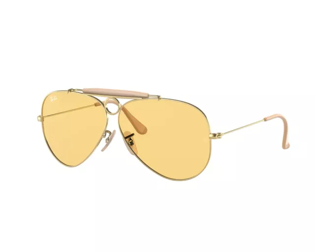 Ray-Ban Lunettes de soleil RB3138 SHOOTER AMBERMATIC  Yellow Or Jaune Unisexe