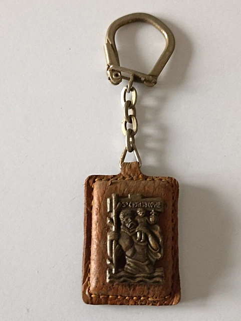 Porte clés années 60/70 : AVIOLINE  /  SAINT CHRISTOPHE