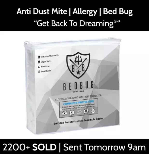 Anti Dust Mite, Allergy & Bed Bug Mattress Cover, Protector, Encasement