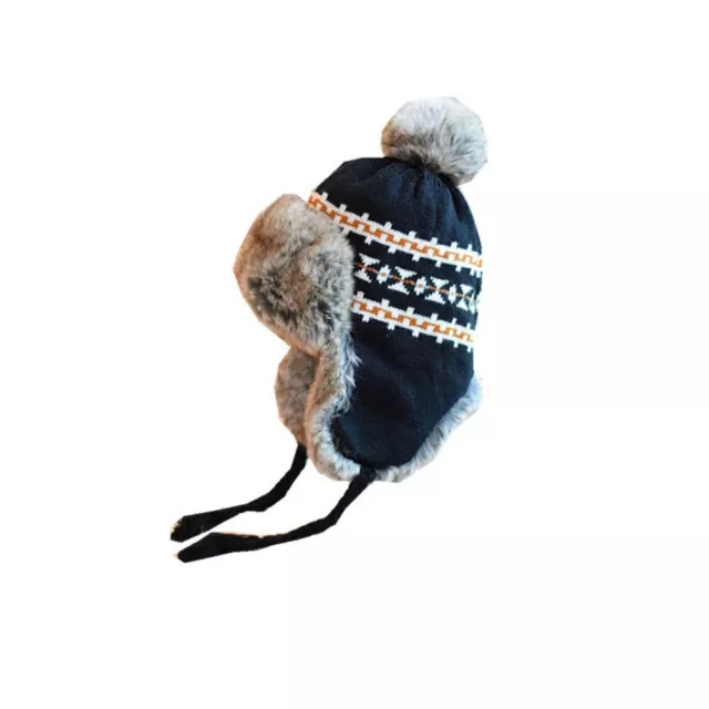 Wool Girl Knit Cap Big Head Circumference Ear Protection Hat Warm Hat  Woman