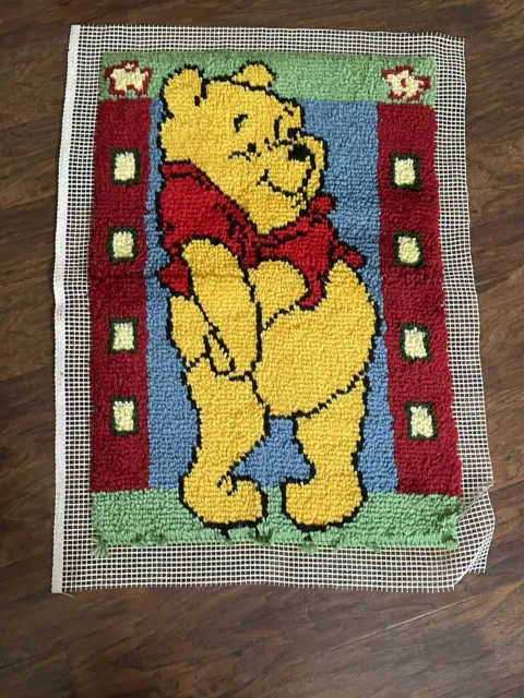 Winnie The Pooh Disney 29” X 20” Completed Latch Hook Rug