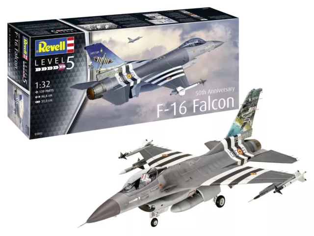 Revell 03802 F-16 Falcon 50th Anniversaire Plastique Collectible 1:3 2 Neuf