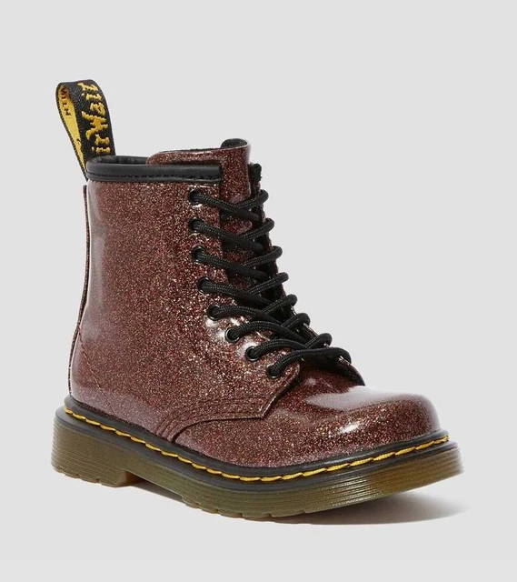 DR MARTENS 1460 Dark Pink Glitter Coated Boots Infant Kids Girls UK 8 25.00 PicClick UK