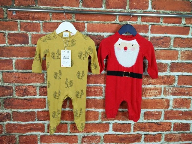 Baby Boy Bundle Age 3-6 Months Zara Tu Babygro One Piece Christmas Squirrel 68Cm