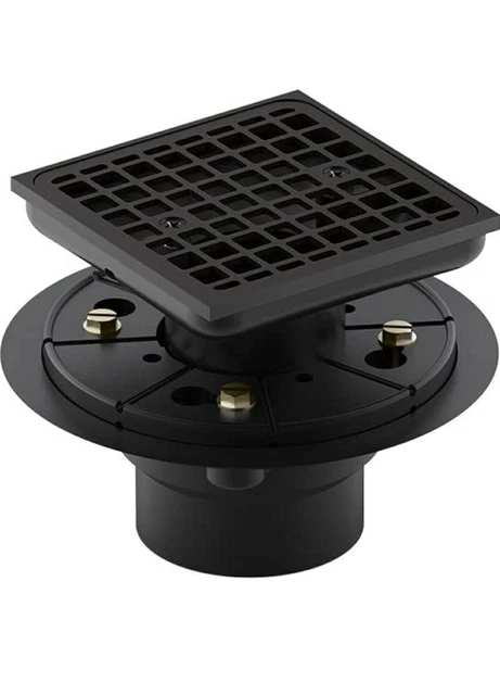 Kohler 9136-BL Square Design Tile In Shower Drain Matte Black