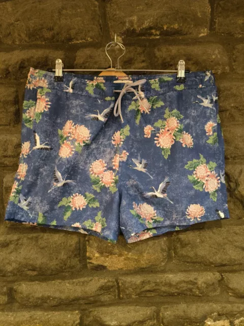 Mens Print Swimming Shorts - Burton - Medium Polyester