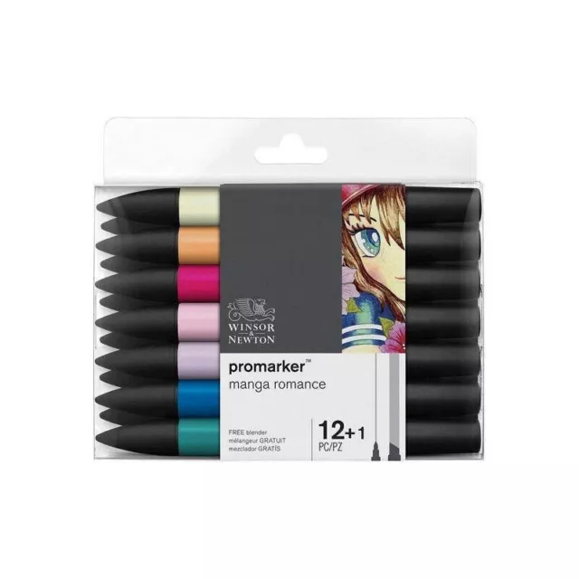 Marqueurs Alcool Promarker 12+1 Manga Romance Winsor & Newton Neufs Livraison FR