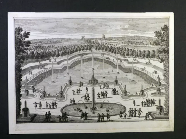 Gravure 17e s. PÉRELLE Vue et perspective de la grande pièce d'eau de Versailles