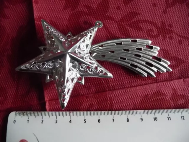 ❤️  Alter Christbaumschmuck Weihnachtsschmuck Stern ECKARTINA Metall silber ❤️ 2